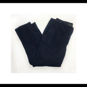Talbots Navy Blue Lace-Layer Signature Dress Pants